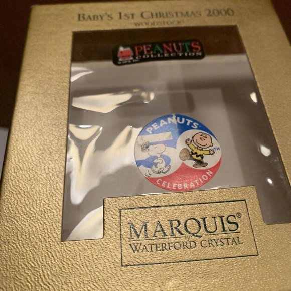 Marquis By Waterford - Crystal Peanuts Baby’s First Christmas Woodstock Ornament - Picture 4 of 9